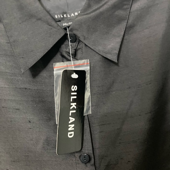 SILKLAND Button Front Shirt Dress NWT - Picture 8 of 9